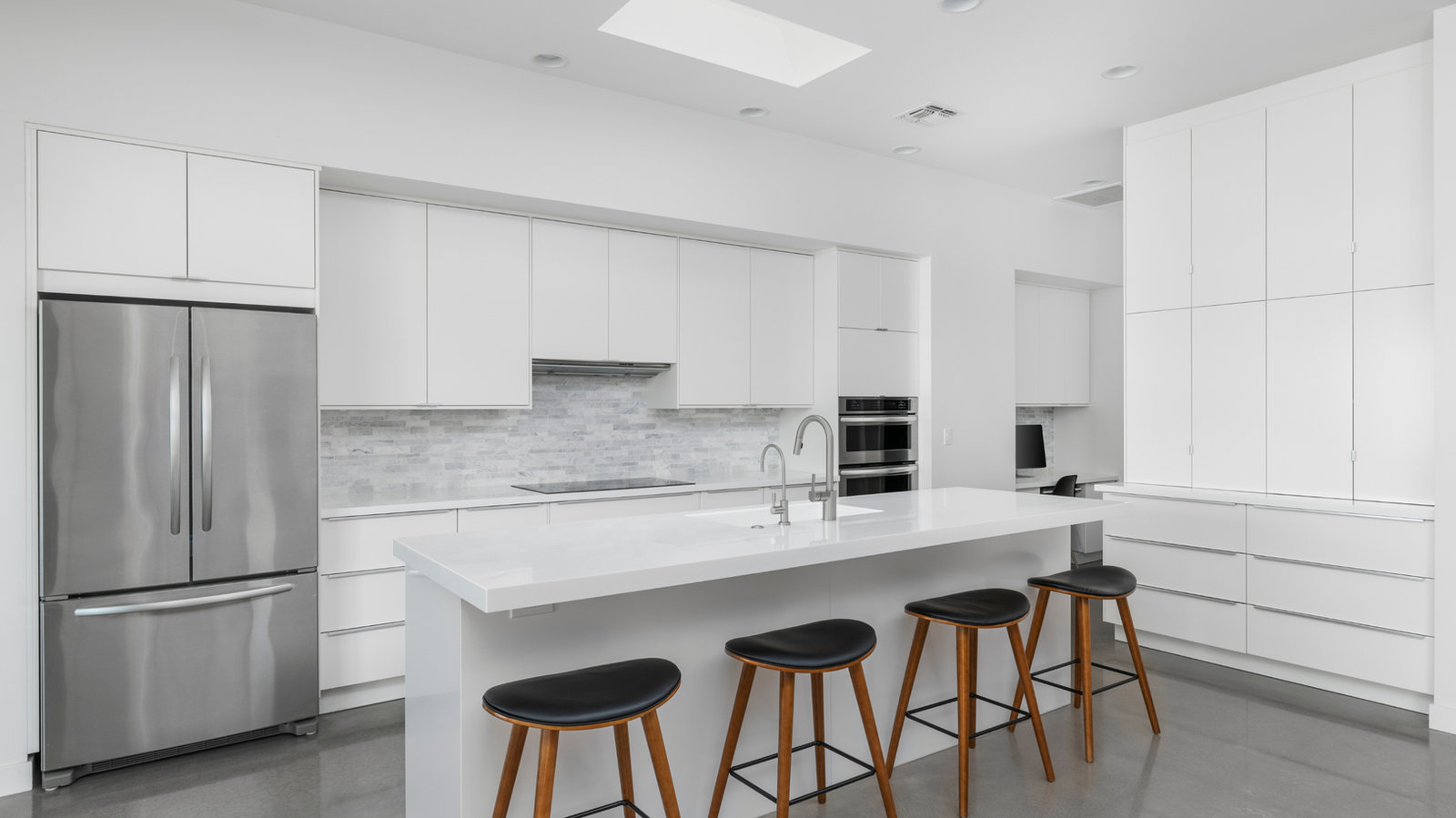 EVA European Cabinets modern white kitchen